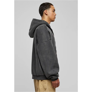 Heavy Stone Washed 90s Zip Hoodie - Urban Classics